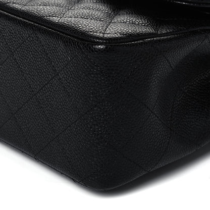 Chanel Caviar Quilted Jumbo Double Flap Black 9 of 9