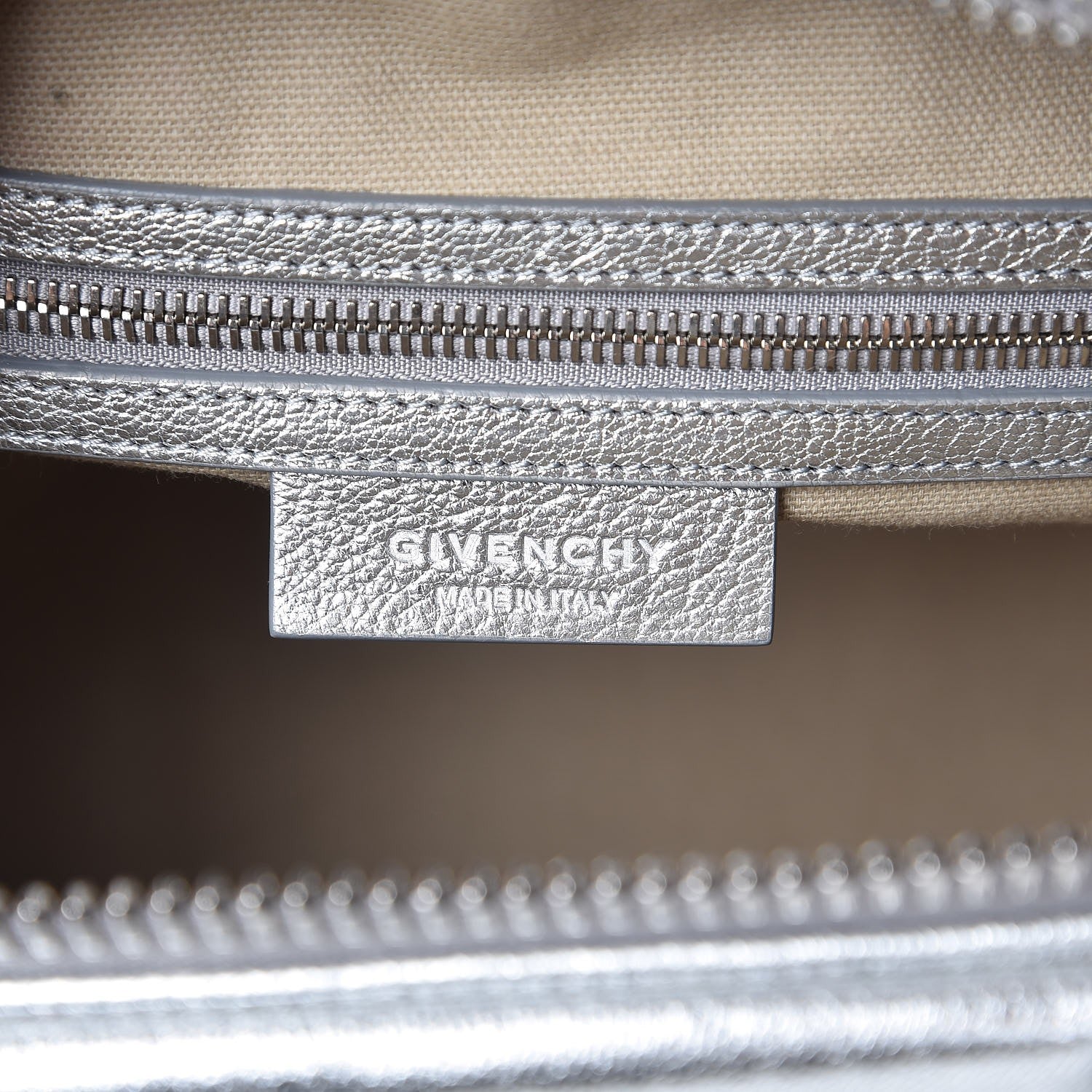 Givenchy Metallic Sugar Goatskin Small Antigona Silver 6 of 7