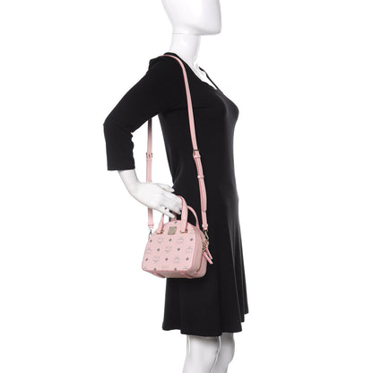 MCM Visetos Round Tote Powder Pink 2 of 11