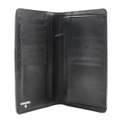 Chanel Lambskin Perforated Yen Wallet Black 5 of 10