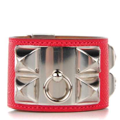Hermes Epsom Collier De Chien CDC Bracelet S Rouge Casaque 1 of 8