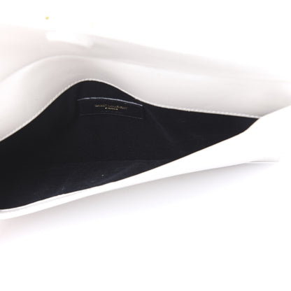 Saint Laurent Smooth Shiny Calfskin Uptown Pouch Crema Soft 4 of 9