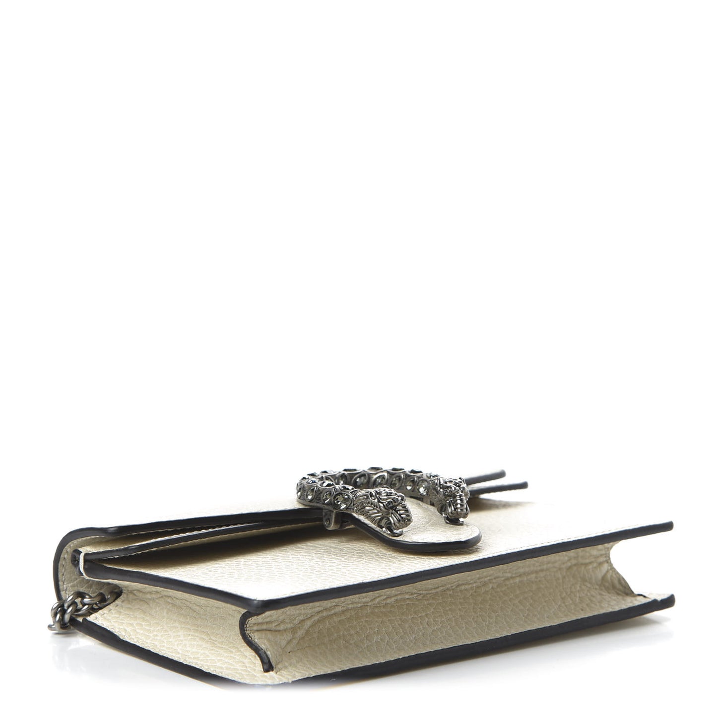 Dollar Calfskin Crystal Super Mini Dionysus Shoulder Bag Mystic White Black Diamond