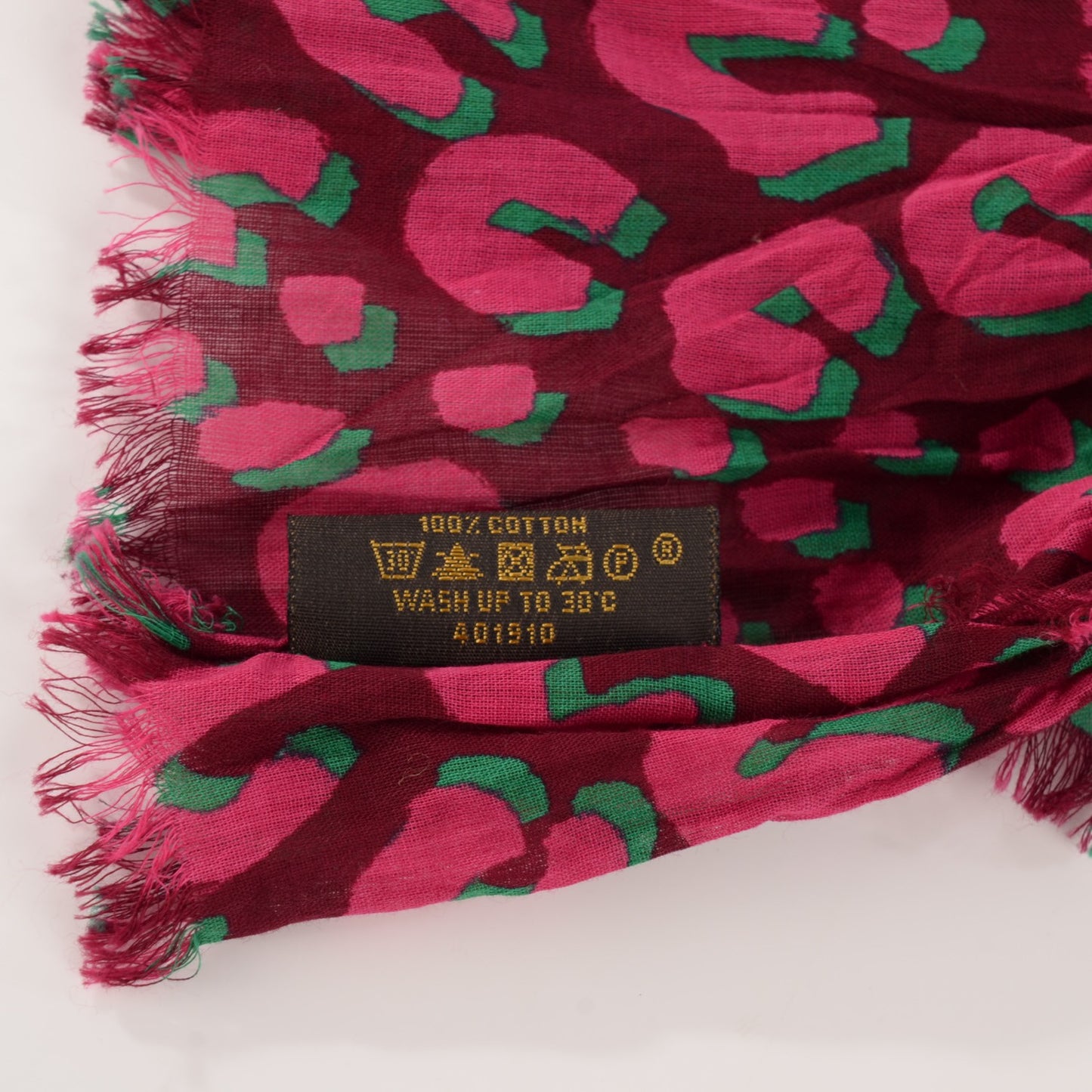 Cotton Leopard Stole Rouge Fauviste