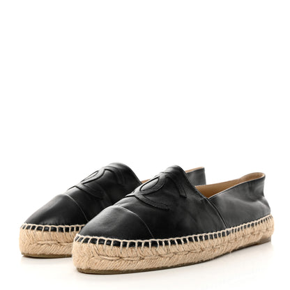 Chanel Lambskin CC Espadrilles 39 Black 3 of 9
