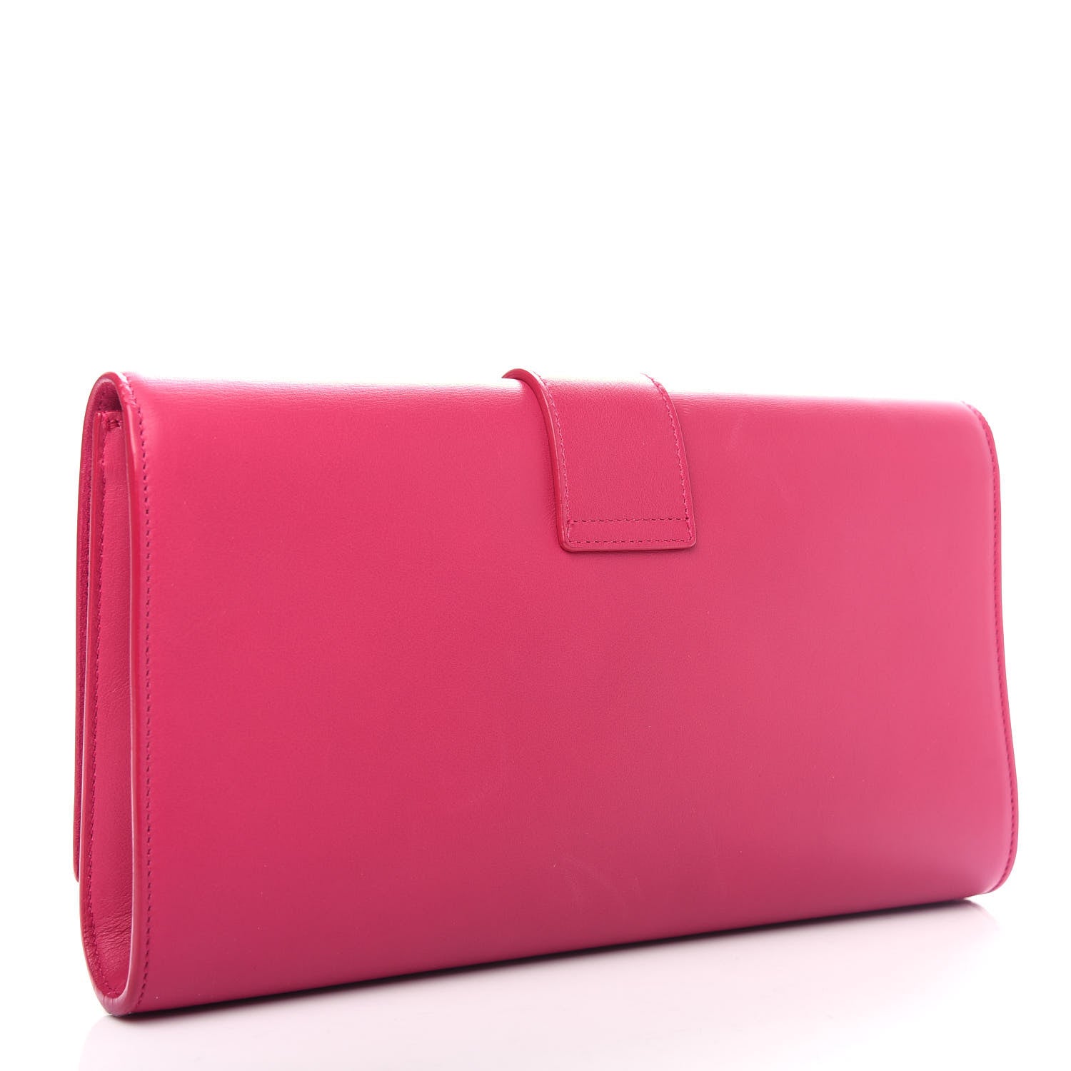 Saint Laurent Calfskin Classic Y Ligne Clutch Fuchsia 3 of 8