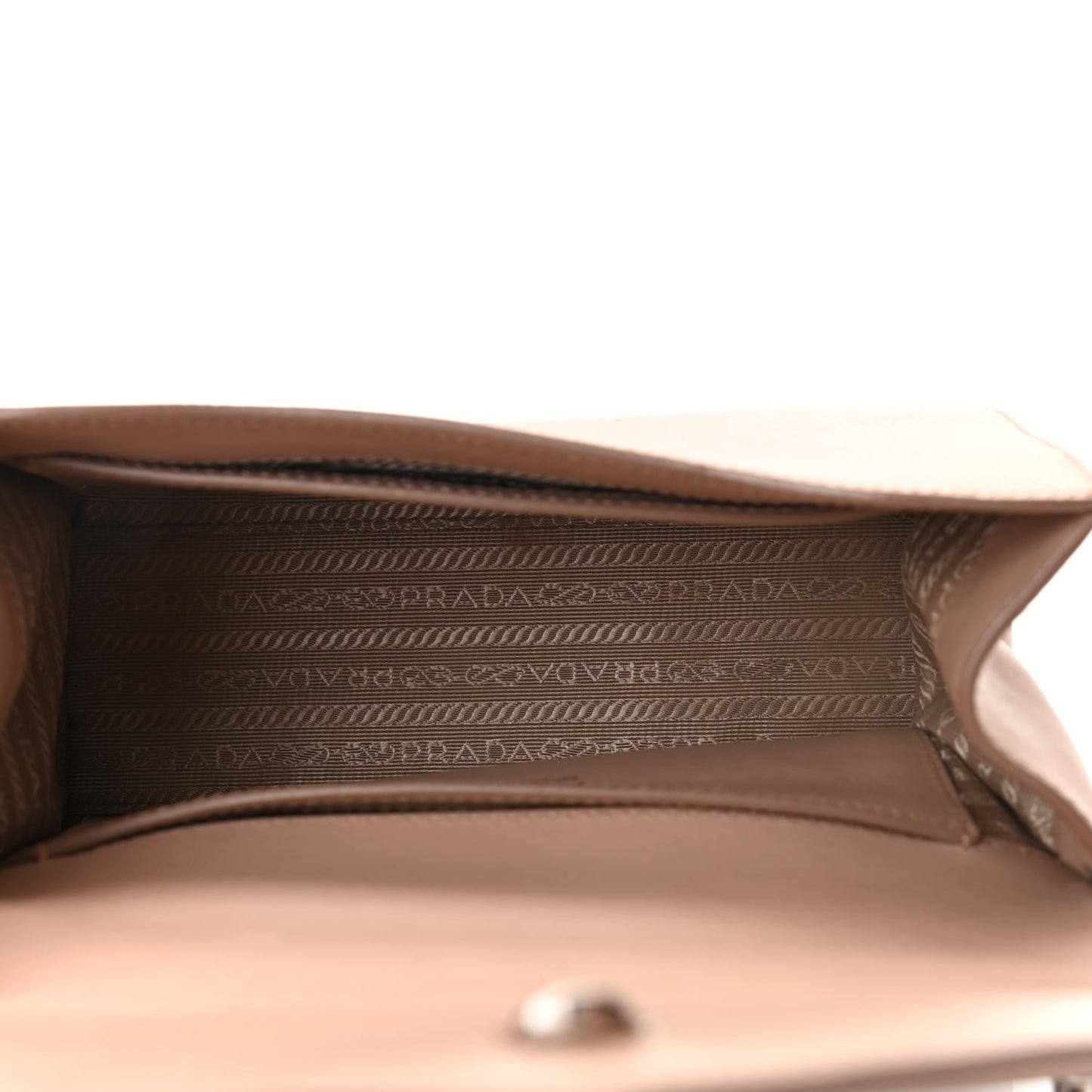 Saffiano Cuir Calfskin Monochrome Envelope Flap Chain Shoulder Bag Cipria