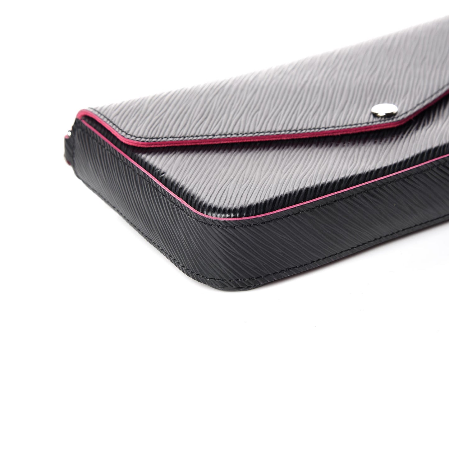 Epi Pochette Felicie Black Hot Pink