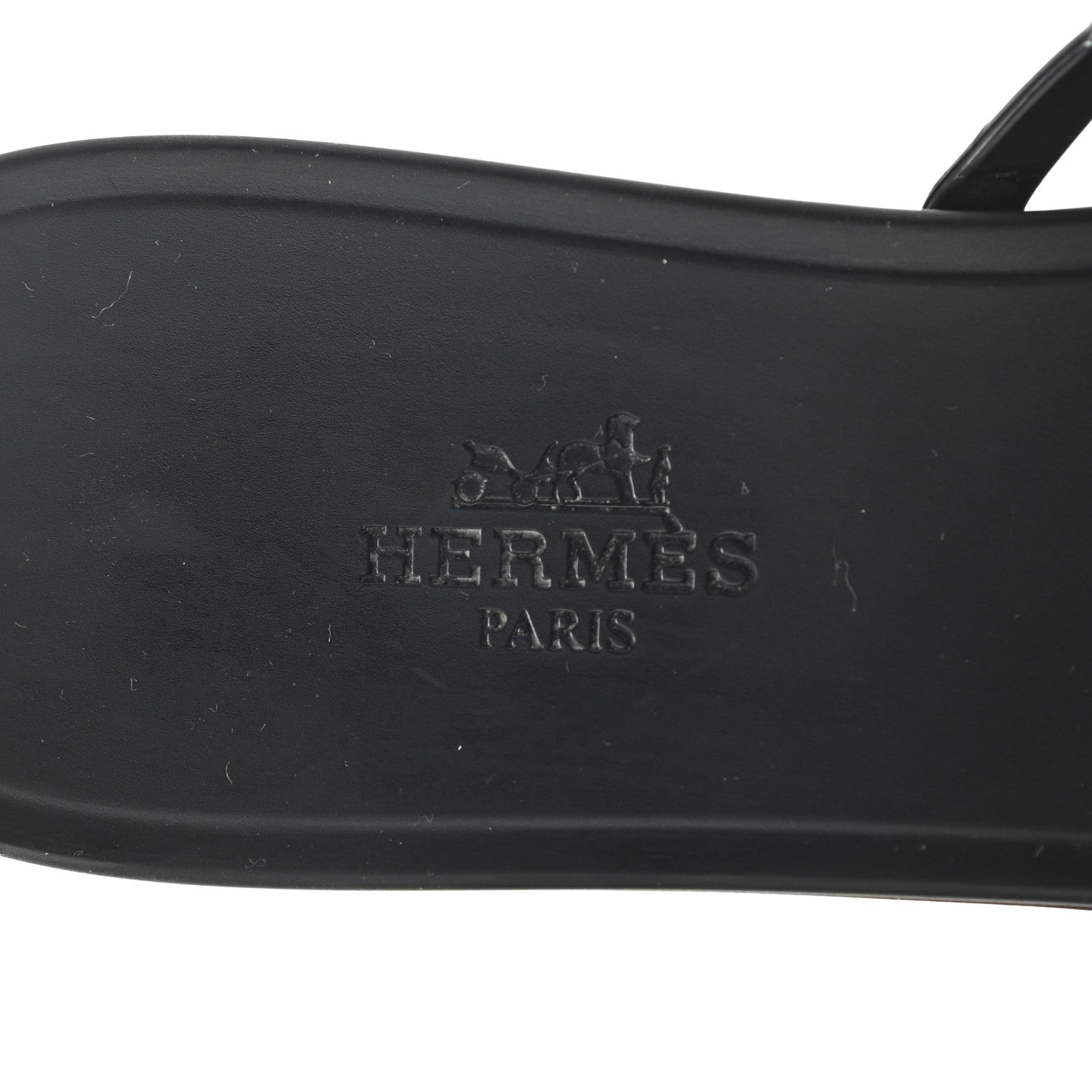 Hermes Rubber Chaine d'Ancre Rivage Sandals 38 Black 7 of 7