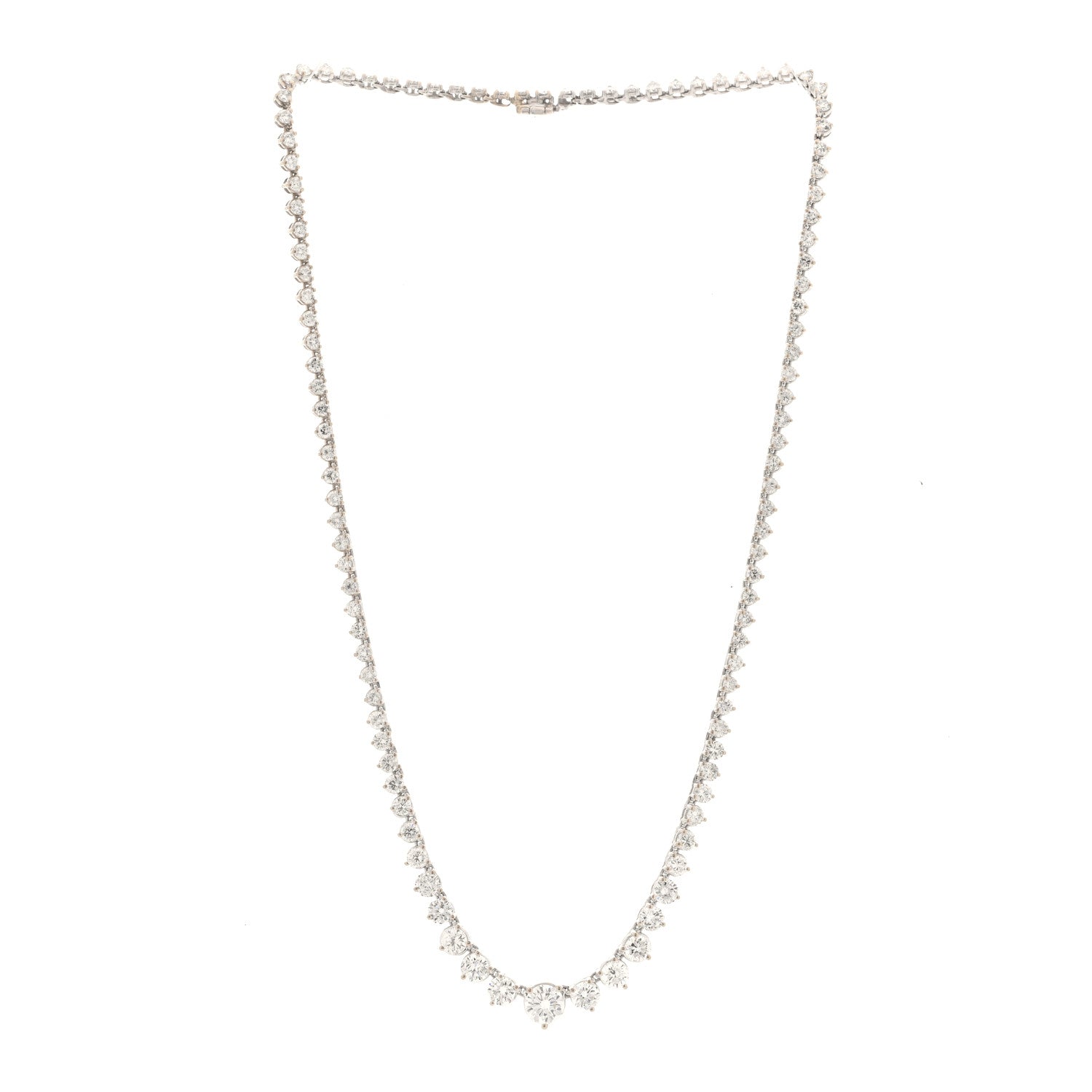 Parker & West by FASHIONPHILE 14K White Gold Diamond 10.77ctw Riviera Necklace 2 of 6
