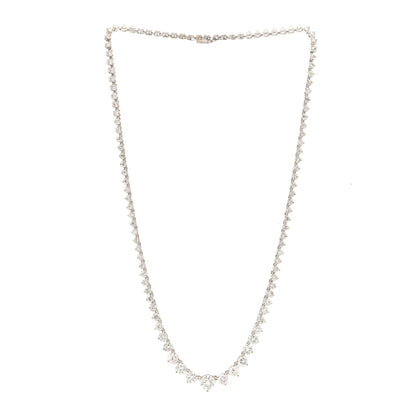Parker & West by FASHIONPHILE 14K White Gold Diamond 10.77ctw Riviera Necklace 2 of 6