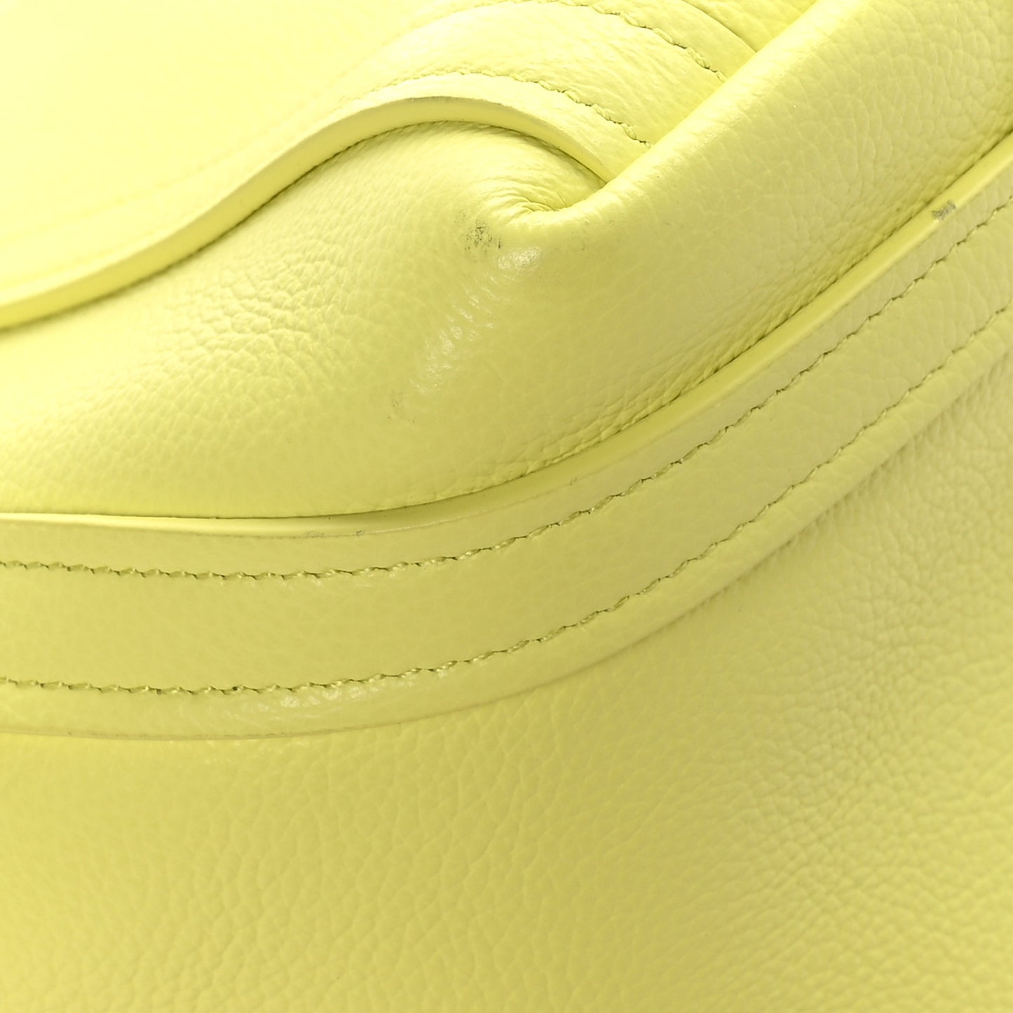 Grained Calfskin XS Everyday North South Shoulder Tote Bag Lemon