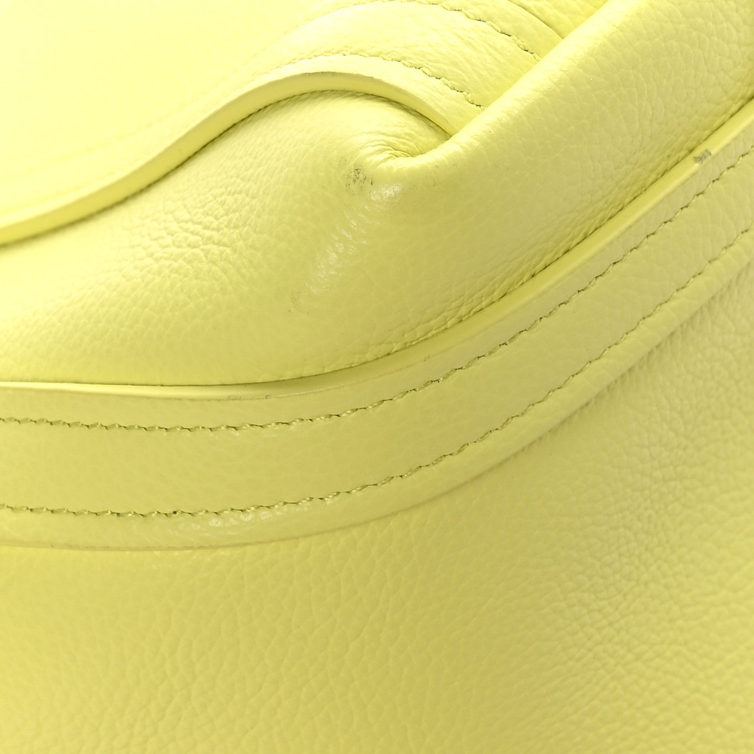 Balenciaga Grained Calfskin XS Everyday North South Shoulder Tote Bag Lemon 9 of 10