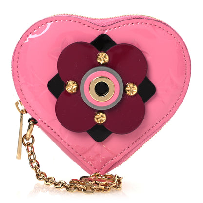 Louis Vuitton Vernis Flower Heart Coin Purse Light Pink 1 of 7