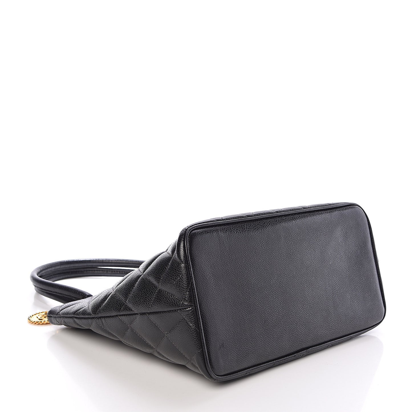 Caviar Quilted Medallion Tote Black
