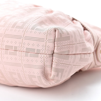 Fendi Calfskin Perforated Chef Hobo Pink 10 of 12