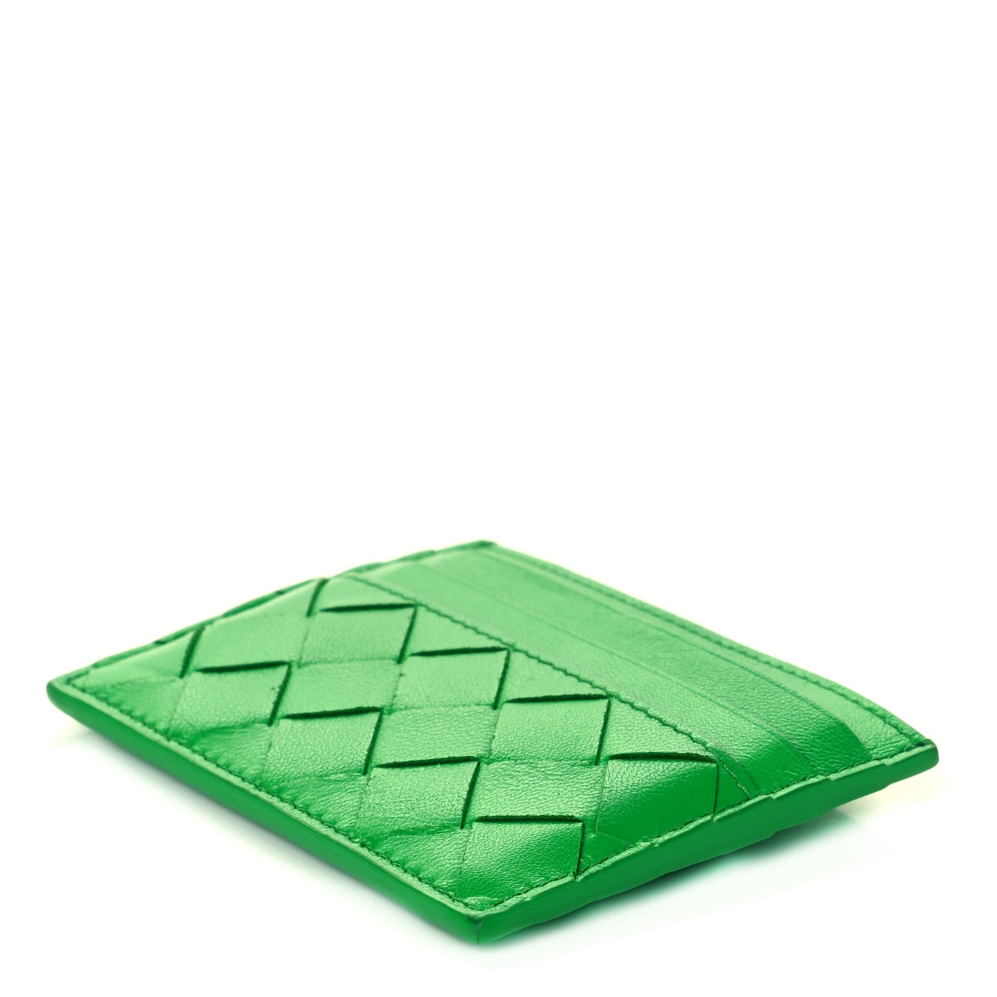 Nappa Intrecciato Card Holder Parakeet