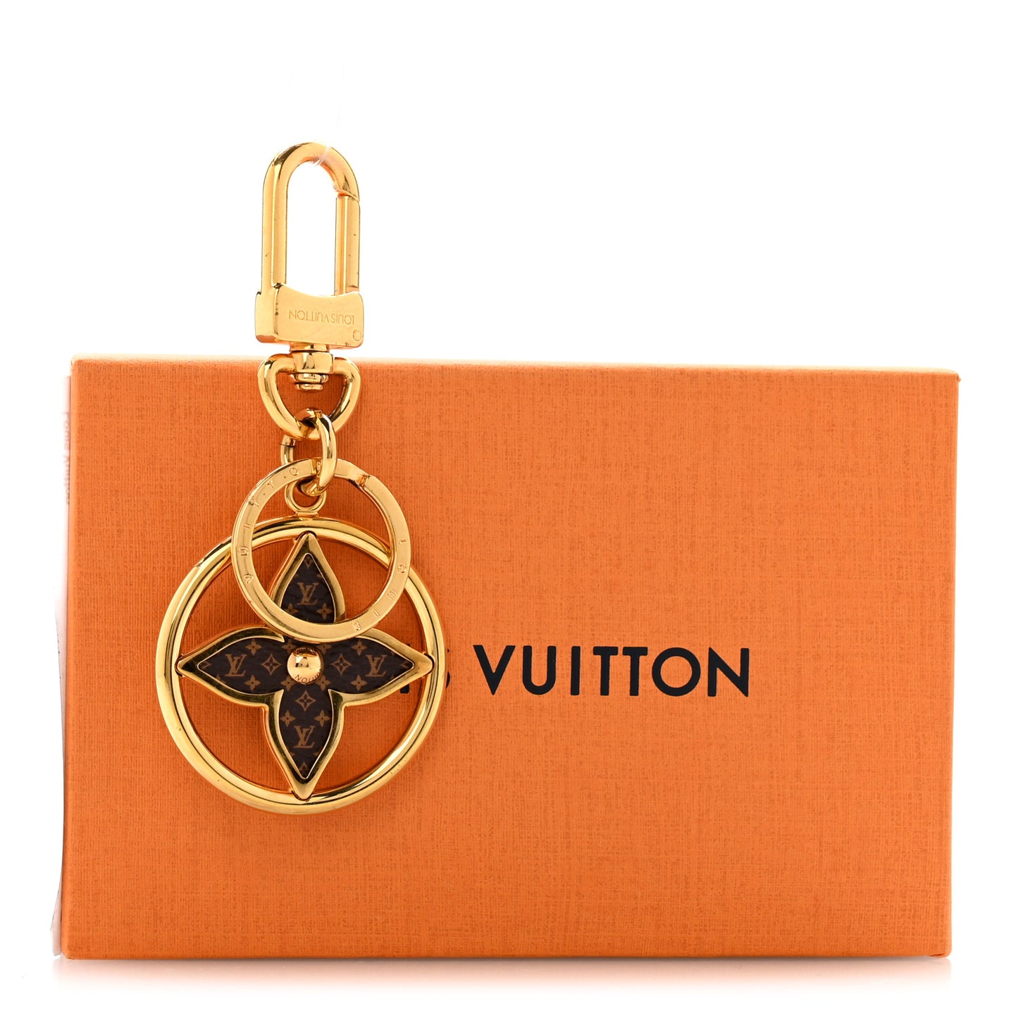 Monogram Puzzle Flower Bag Charm Key Holder