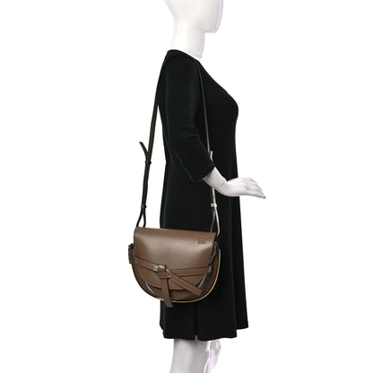 Loewe Calfskin Small Metal Gate Crossbody Bag Taupe 2 of 9