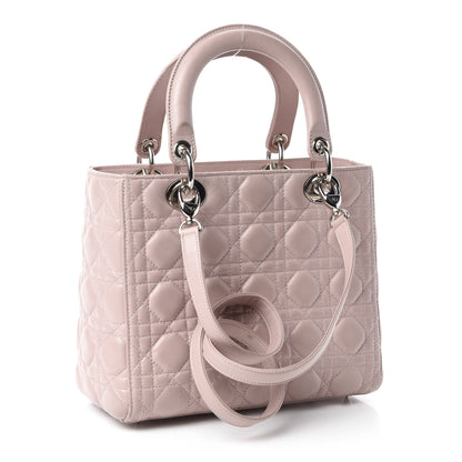 Christian Dior Lambskin Cannage Medium Lady Dior Light Pink 3 of 15