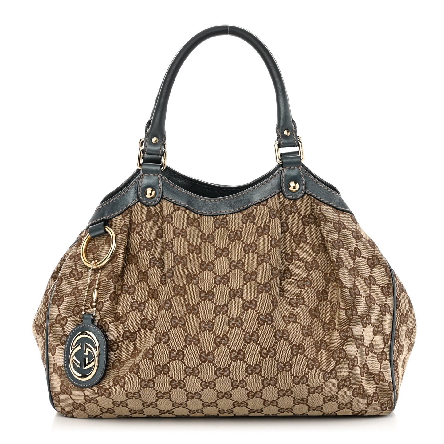 Monogram Medium Sukey Tote Metallic Blue