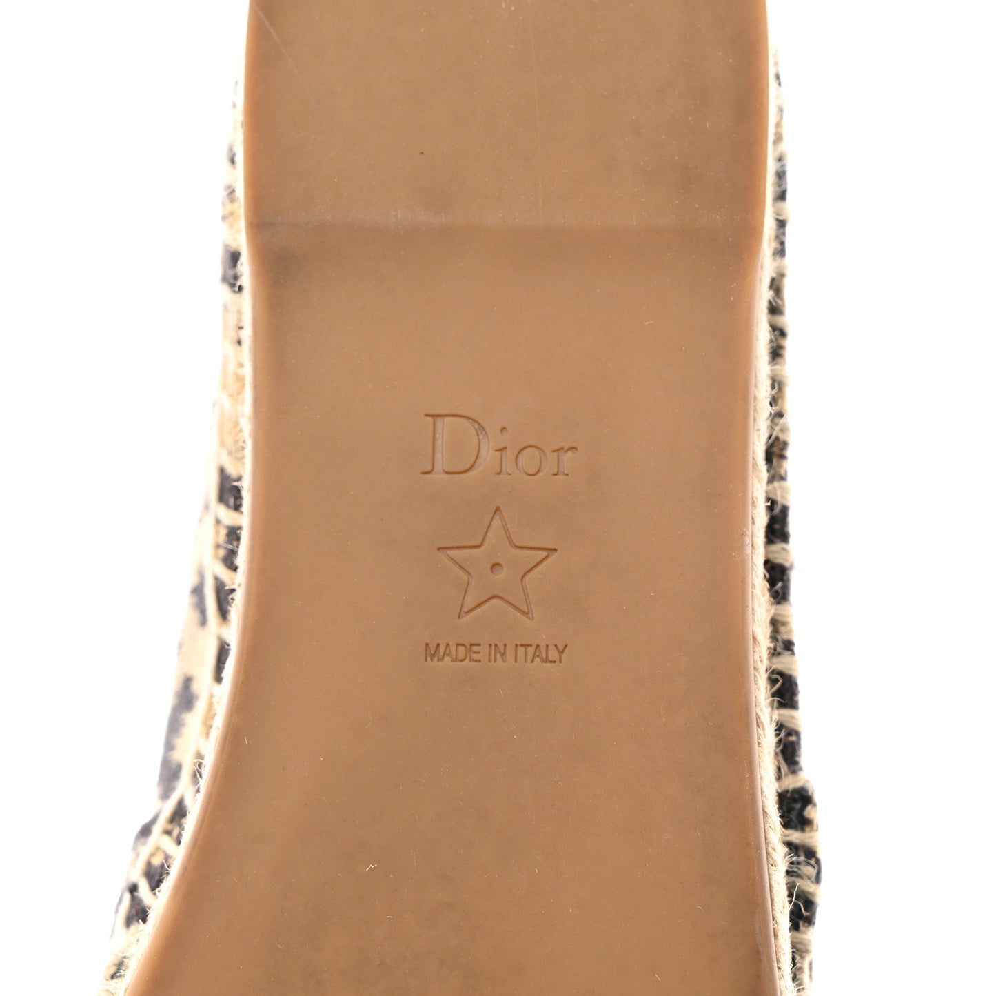 Cotton Embroidered Leopard Print Granville Espadrille 40.5 Natural