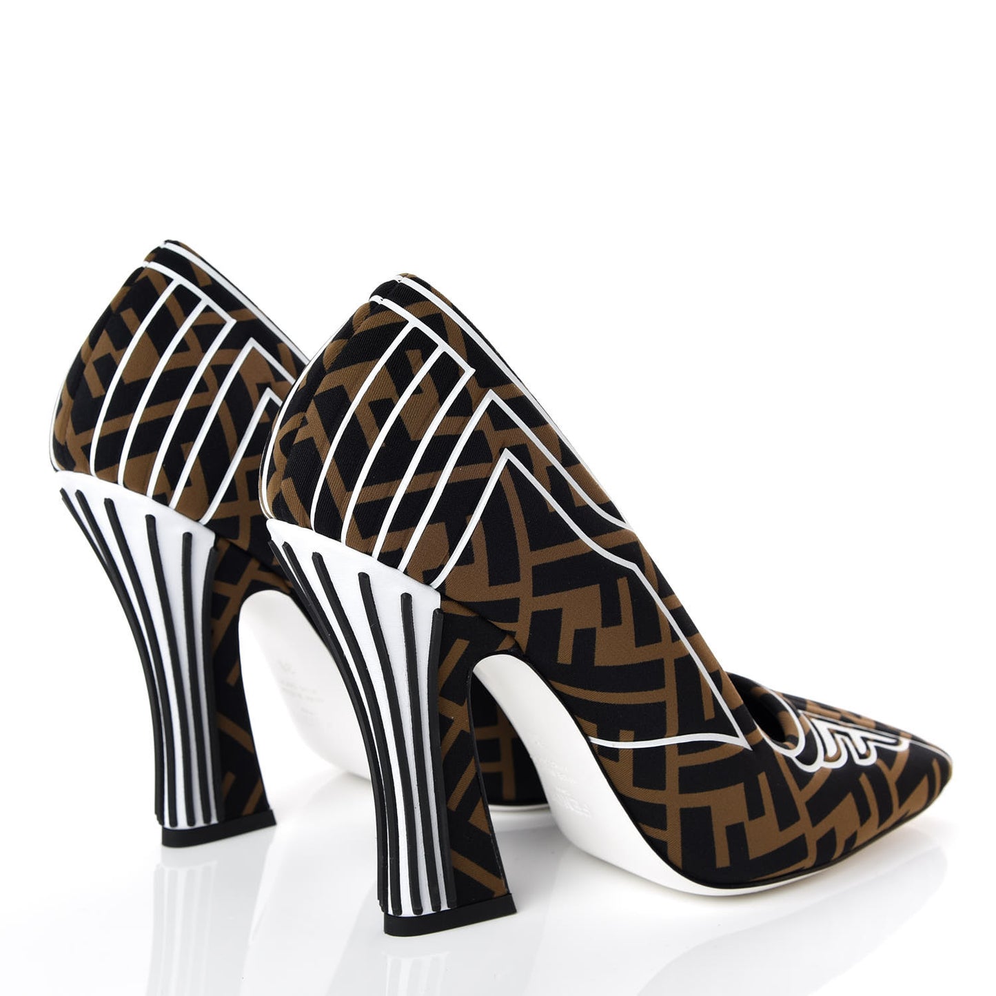 Lycra Film FF FFreedom Decollete Pumps 38 Tobacco Moro White
