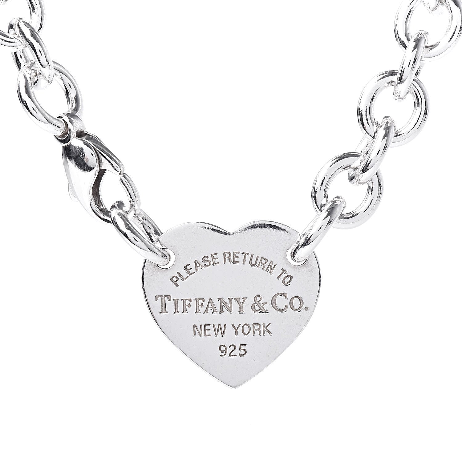 Tiffany Sterling Silver Return to Heart Tag Choker Necklace 4 of 5
