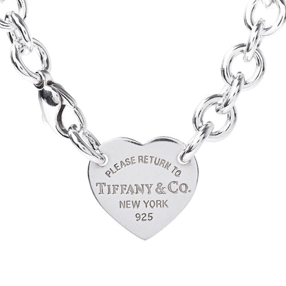 Tiffany Sterling Silver Return to Heart Tag Choker Necklace 4 of 5