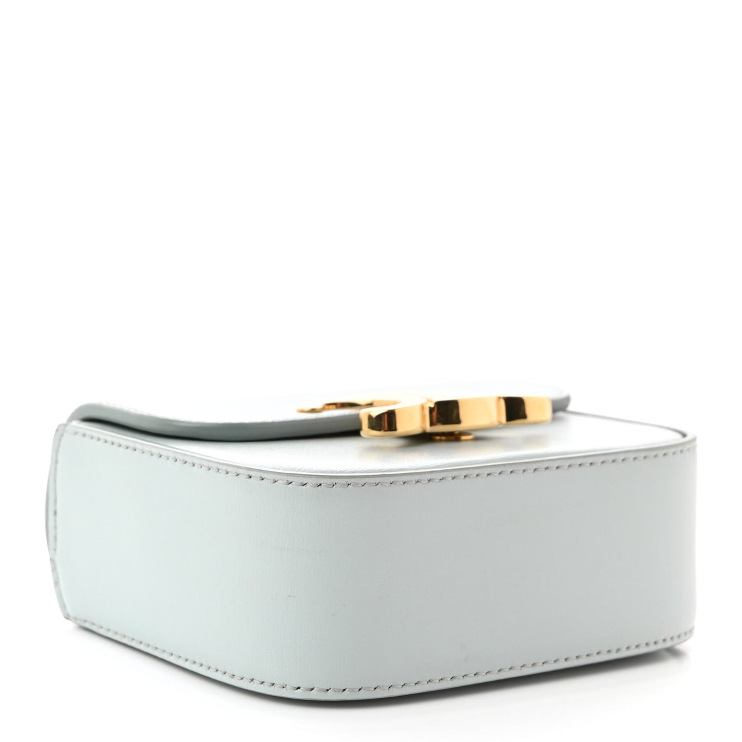 Shiny Calfskin Mini Claude Soft Blue