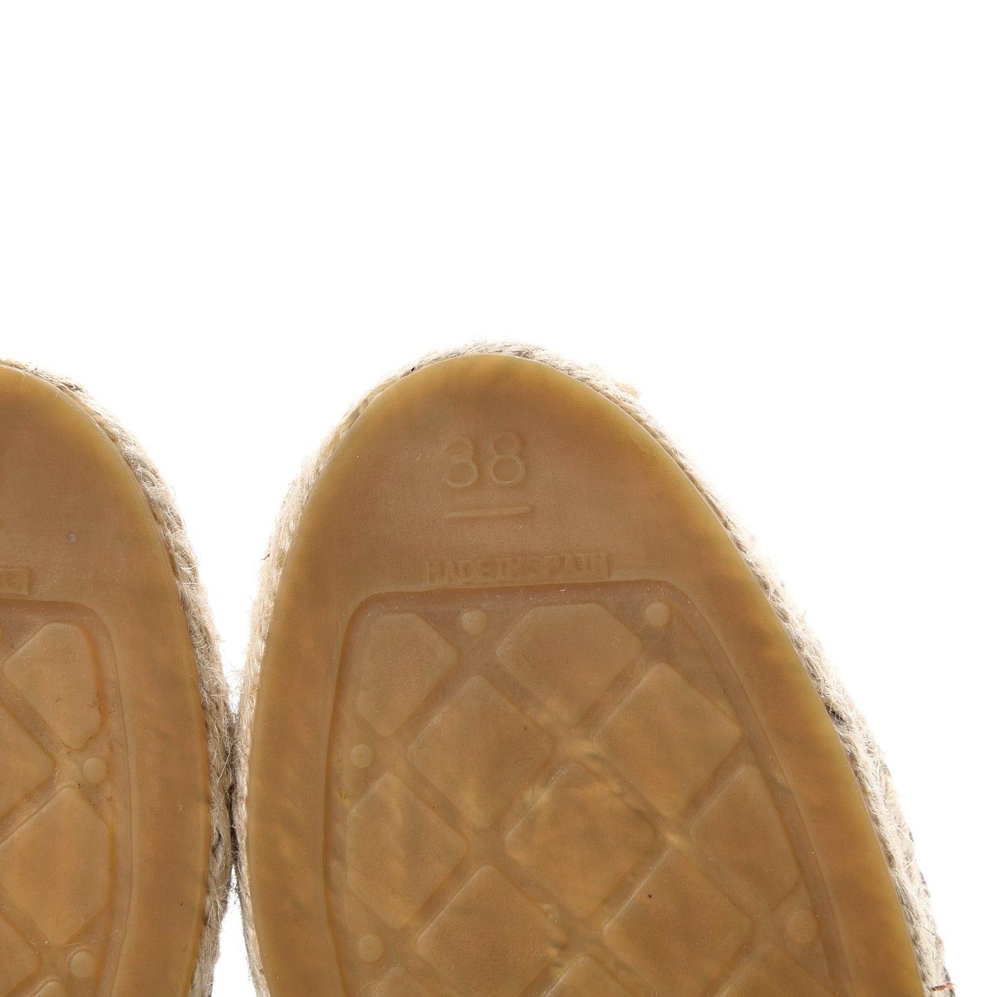 Lambskin CC Espadrilles 38 Beige Black