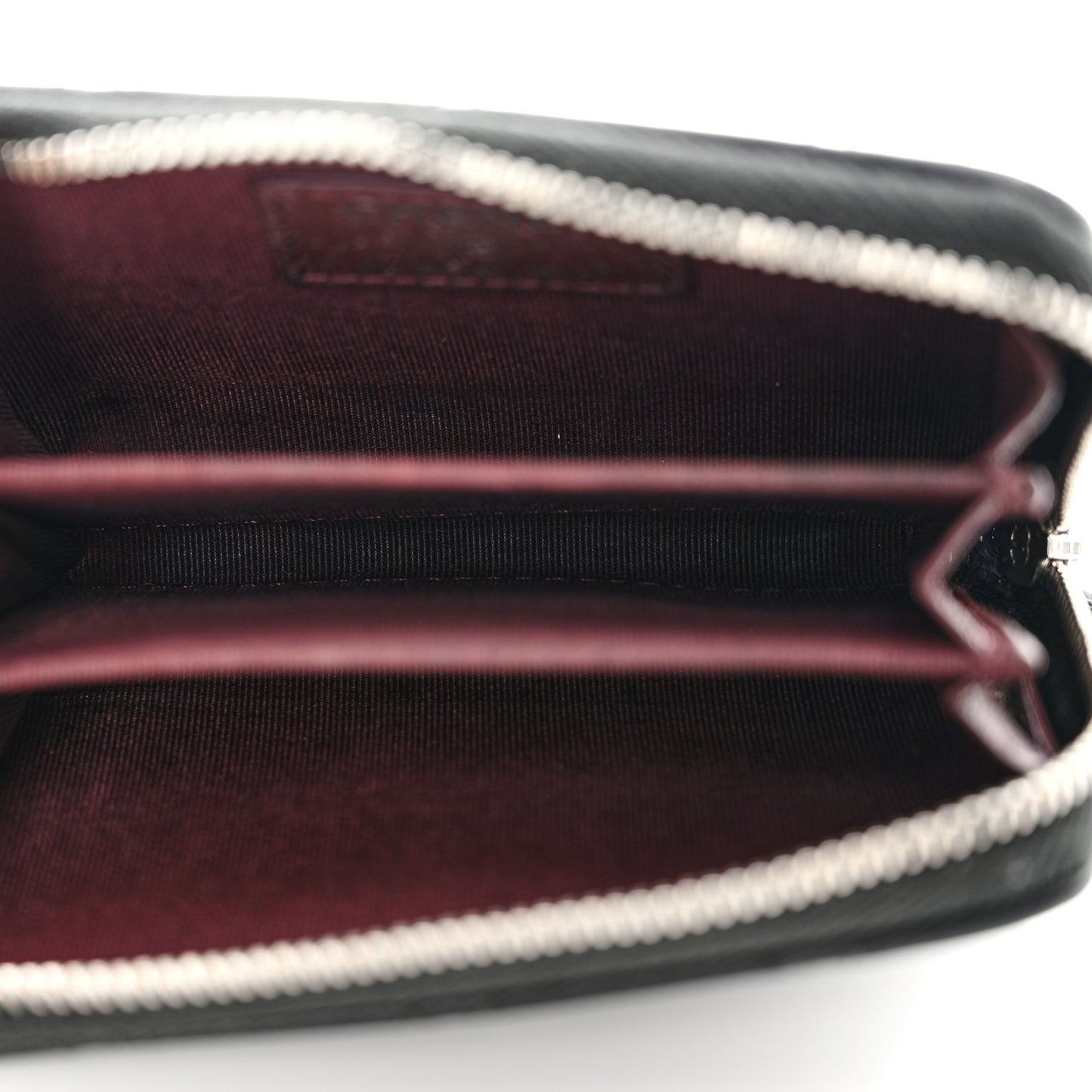 Caviar Quilted Zip Coin Purse Black