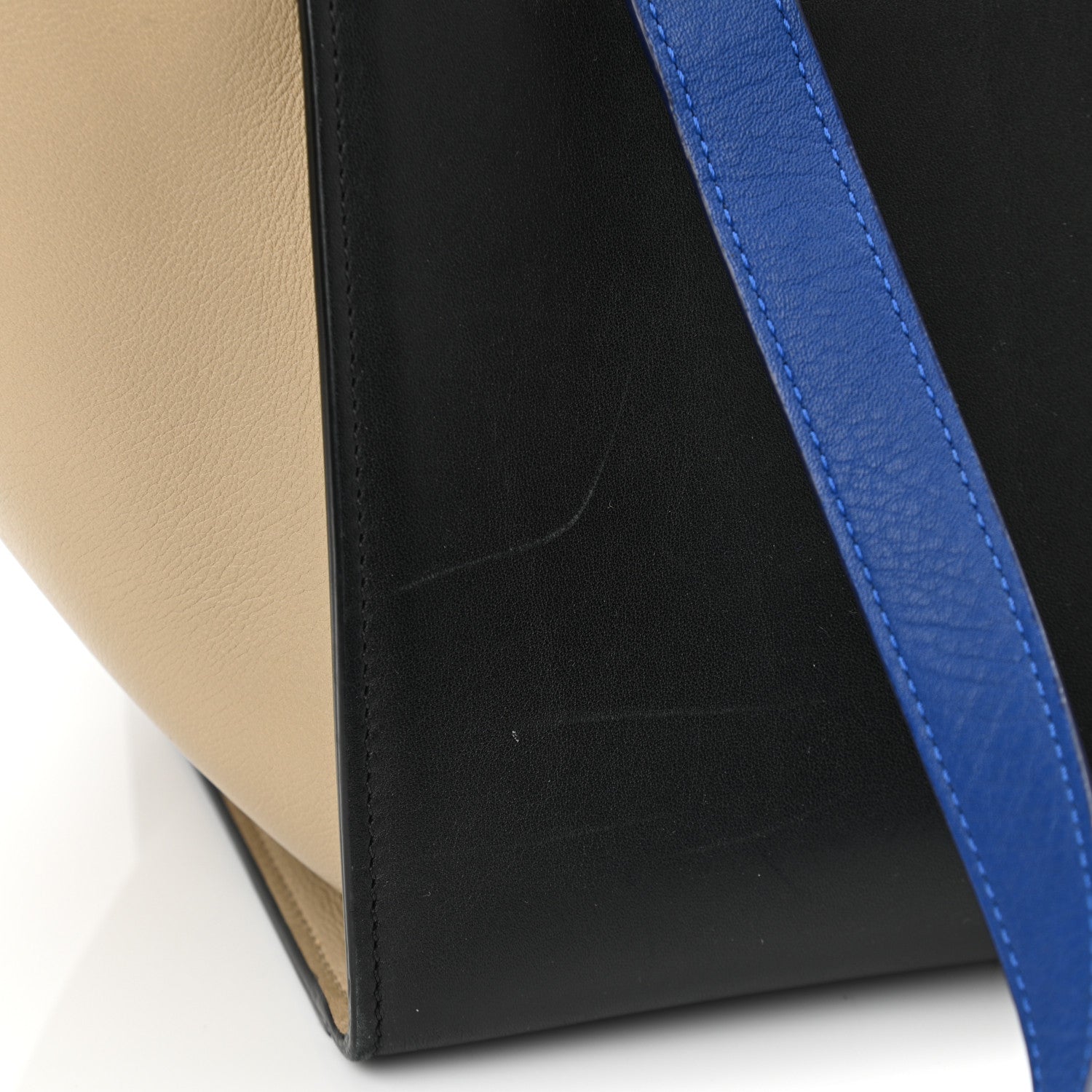 Celine Elephant Calfskin Small Tri-Color Trapeze Indigo 10 of 11