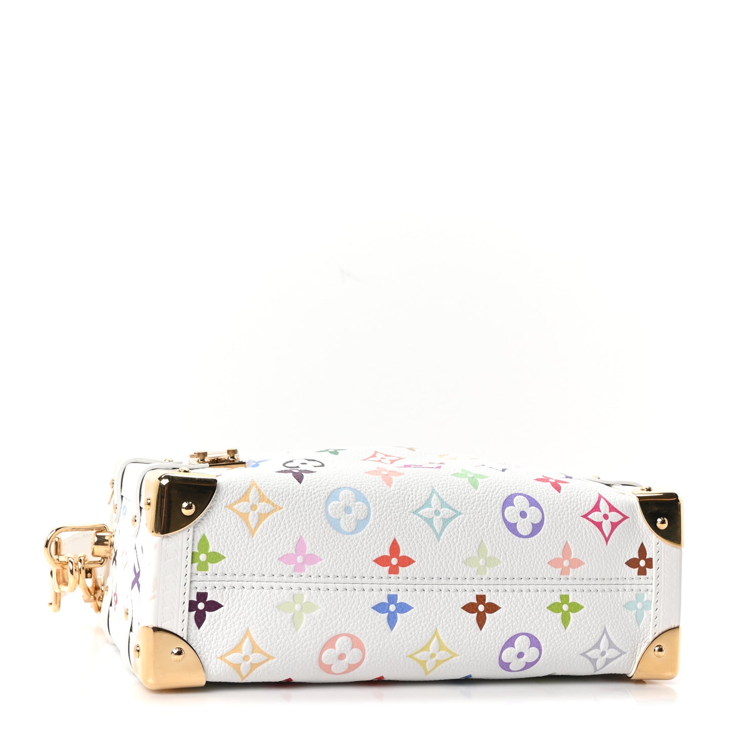 LV x TM Cowhide Monogram Multicolor Side Trunk MM White