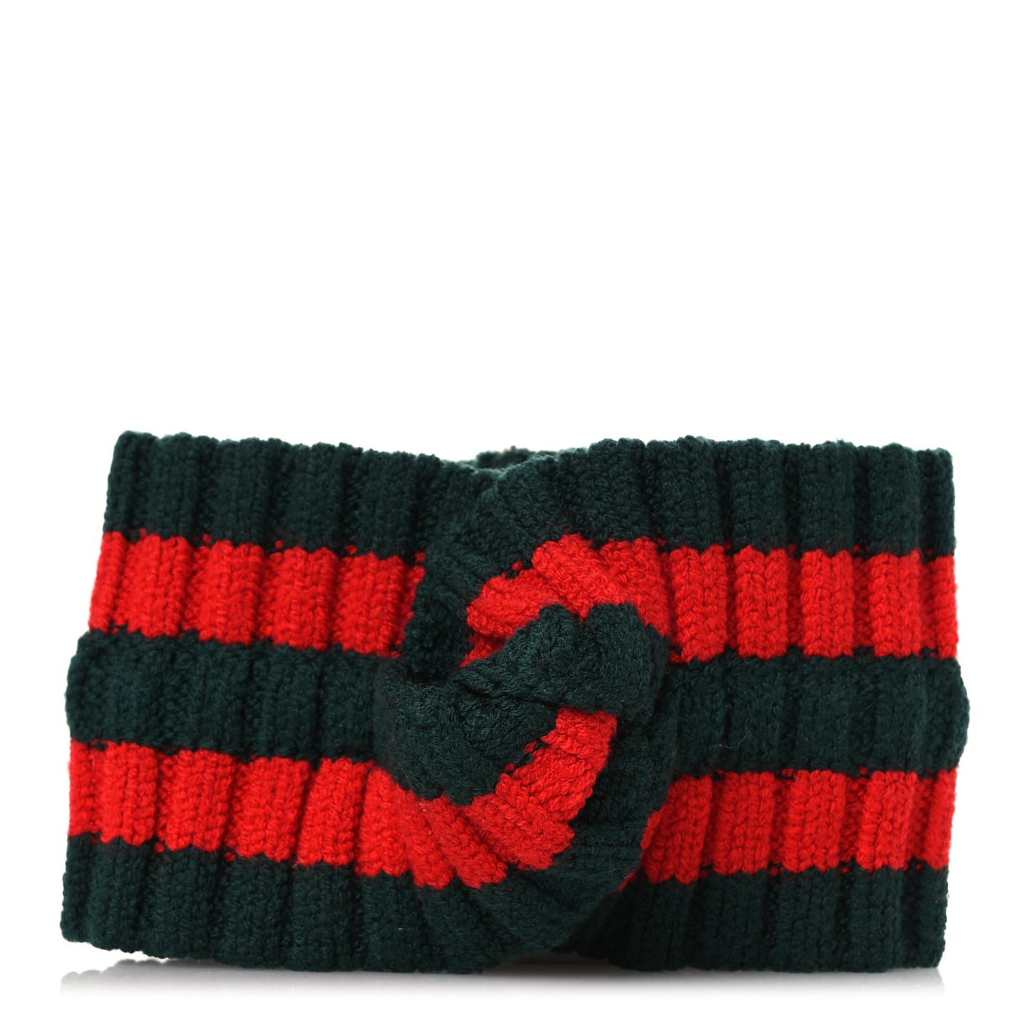 Wool Web Headband L Green Red