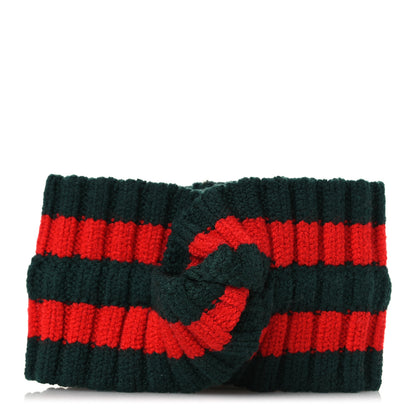 Gucci Wool Web Headband L Green Red 1 of 6