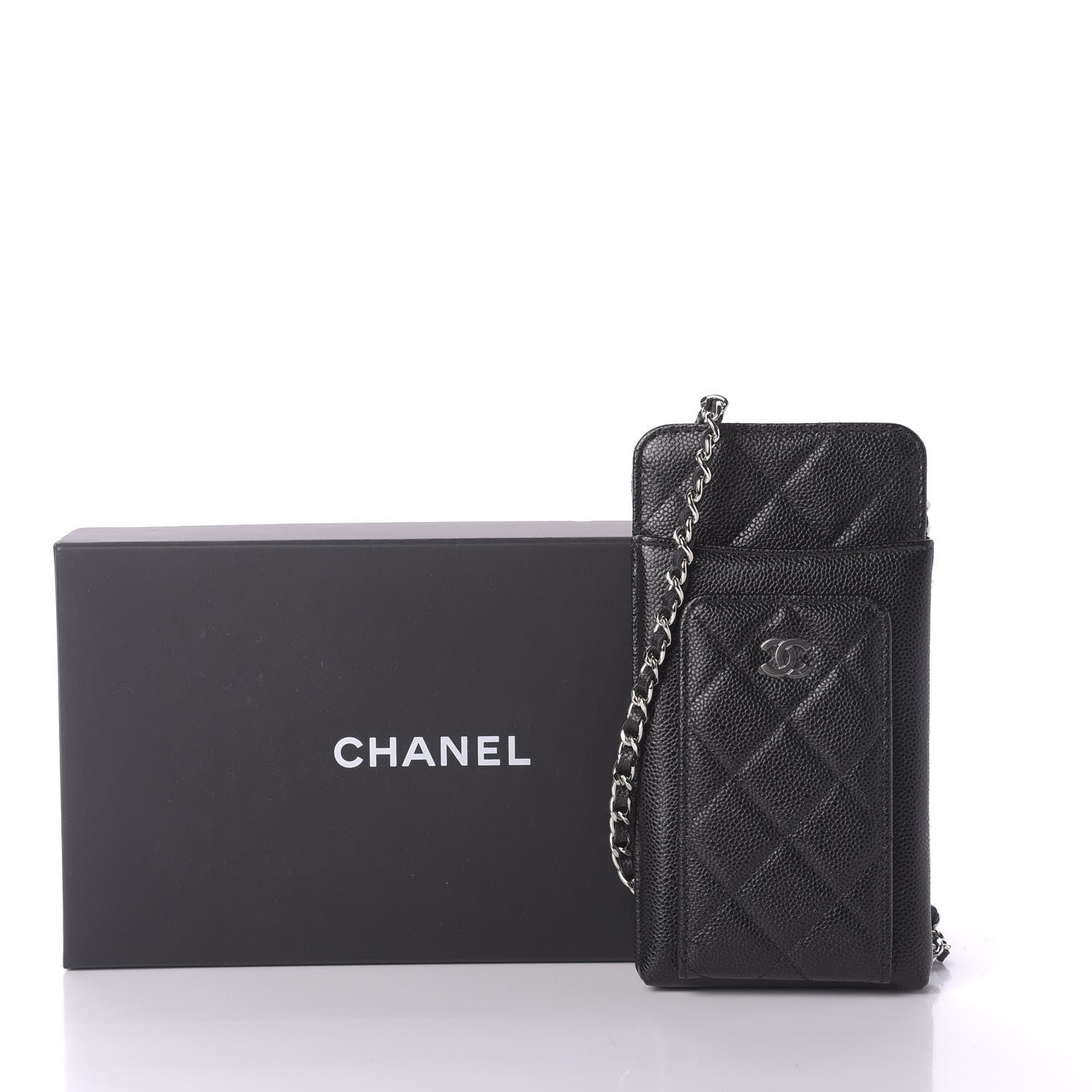 Chanel Caviar Quilted Zip Phone Case Black 13 of 13
