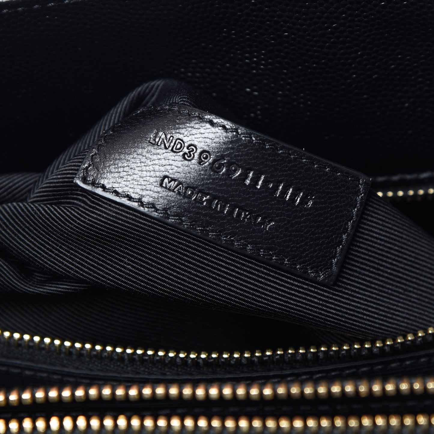 Grain De Poudre Matelasse Chevron Monogram Shopping Bag Black