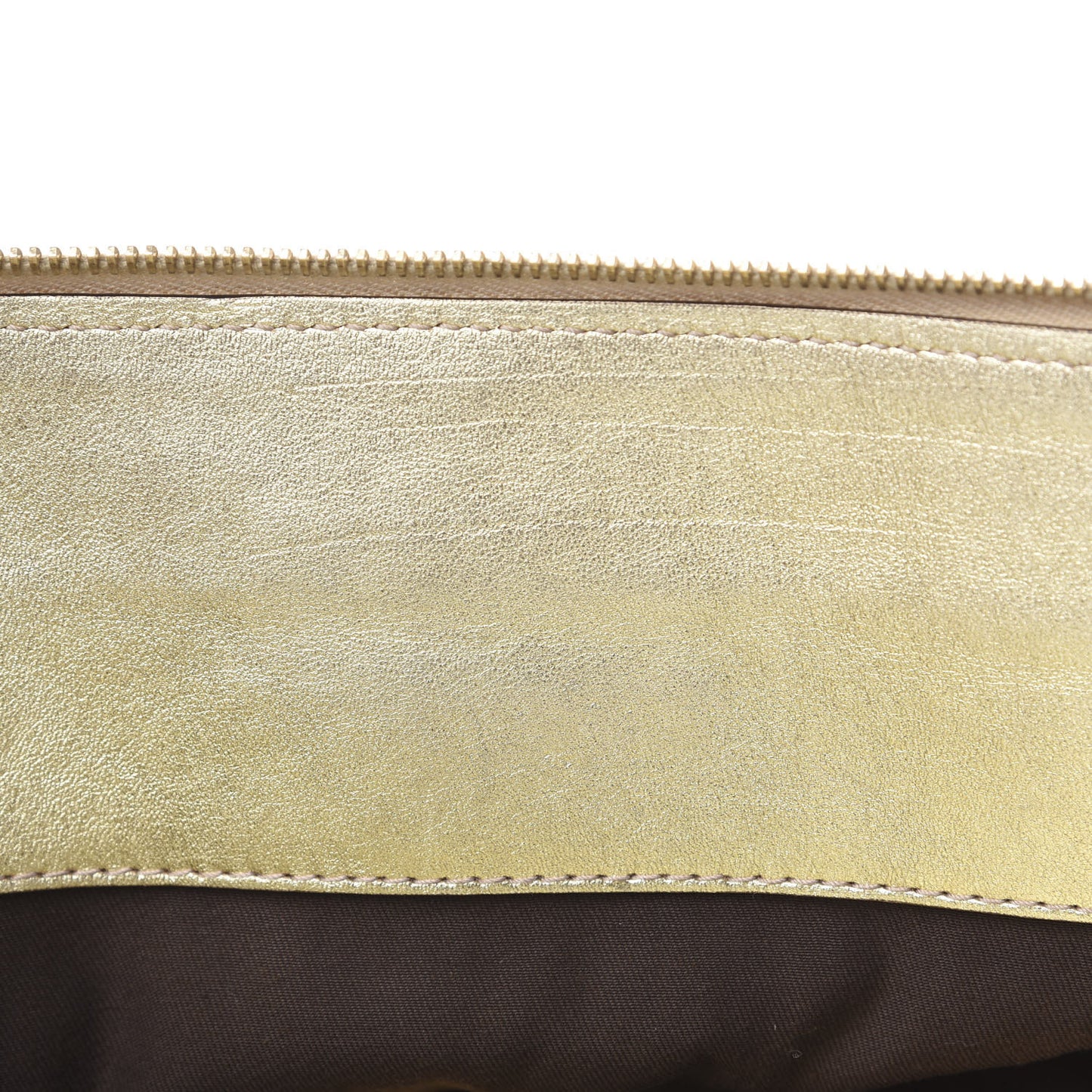 Metallic Monogram D Gold Tote Gold