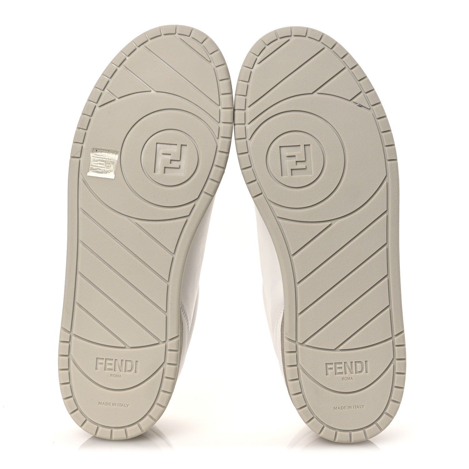 Fendi Calfskin Mens Fendi Match Low Top Sneakers 7 White Beige 7 of 10