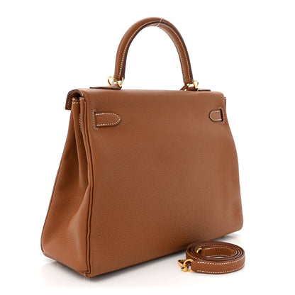 Hermes Togo Kelly Retourne 32 Gold 3 of 13