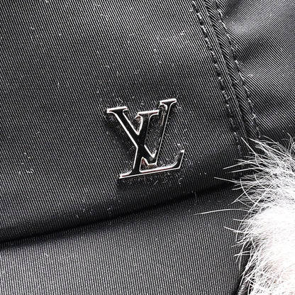 Louis Vuitton Nylon Rabbit Fur Wilderness Chapka Hat Grey 7 of 10