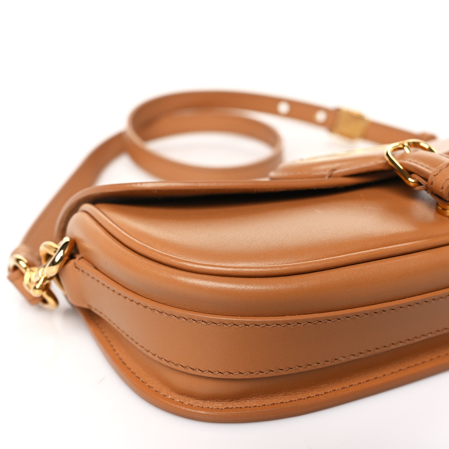 Box Calfskin East West Bobby Bag Cognac