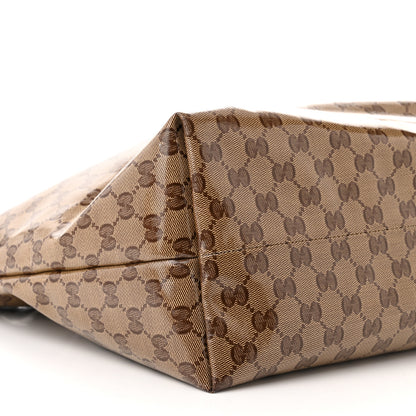Gucci Crystal Monogram Medium Peggy Bamboo Tassel Braided Tote 10 of 11