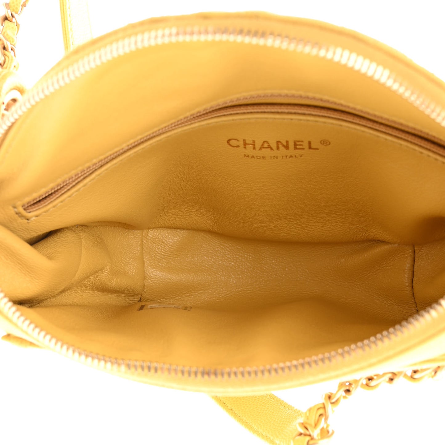 Caviar Quilted Filigree Waist Bag Yellow