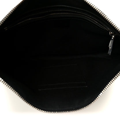 Gucci Soft GG Supreme Monogram Appia Calfskin Web East West Messenger Bag Black Grey 5 of 11