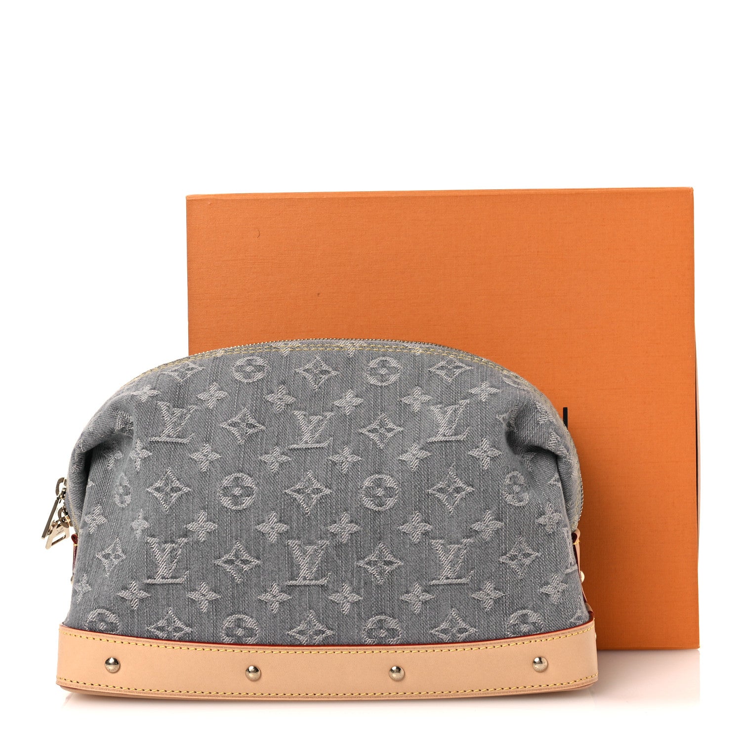 Louis Vuitton Monogram Denim Cosmetic Pouch GM Cloudy Cloudy Grey 11 of 11