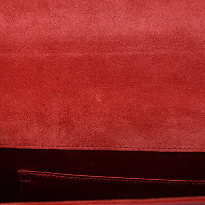 Saint Laurent Patent Monogram Large Belle De Jour Clutch Red 7 of 7