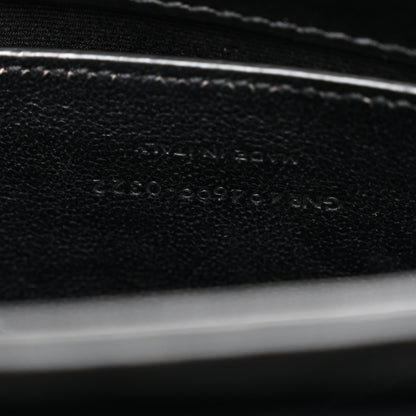Saint Laurent Calfskin Y Quilted Monogram Small Loulou Chain Satchel Black 7 of 10