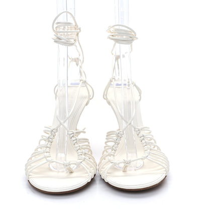 Bottega Veneta Nappa Dot Ankle Tie Sandals 35 White 2 of 8